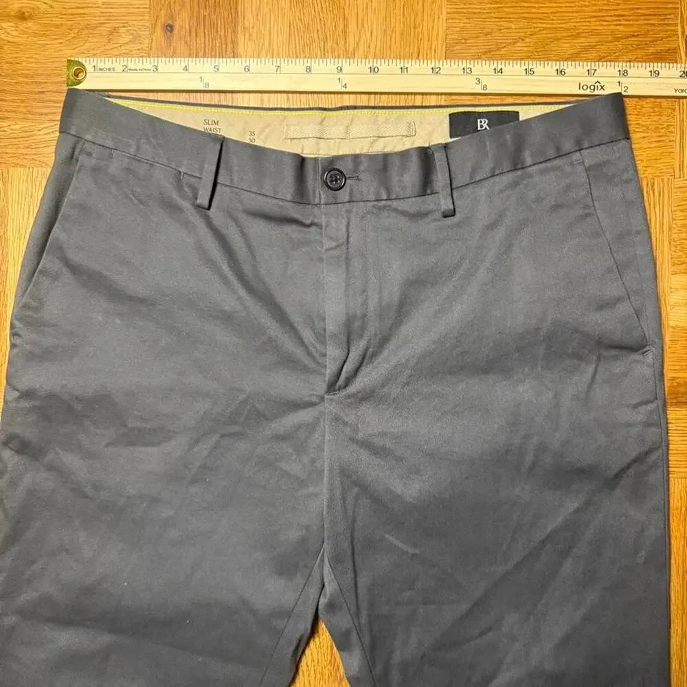 Banana Republic Men’s Slim Fit Dress Pants 35x30 Charcoal Gray